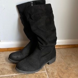 Justice girls slouch faux suede boots